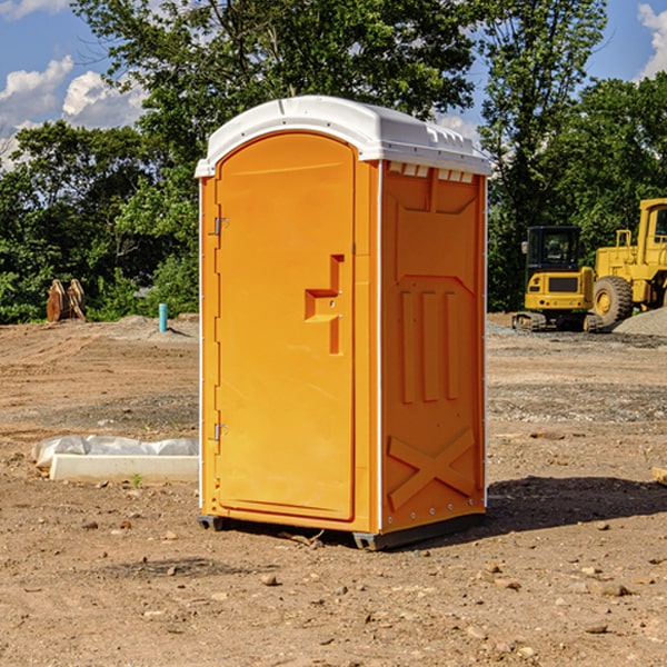 how often are the porta potties cleaned and serviced during a rental period in Clarinda